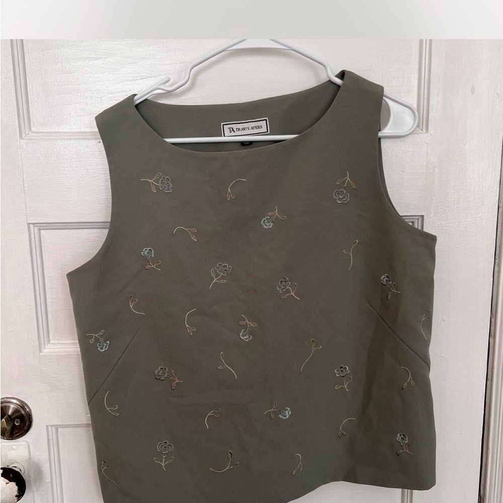 Travis Ayers Green Boxy Tank Top